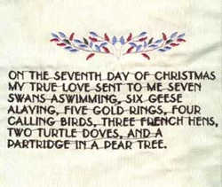 12 days of christmas machine embroidery design