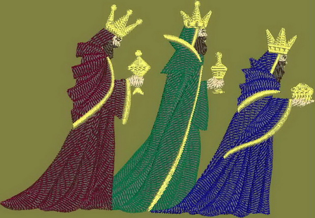 3 wise men machine embroidery design