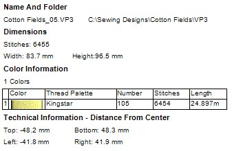 Cotton Fields Machine Embroidery Designs