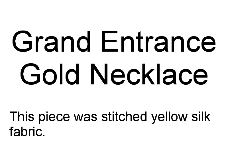Grand Entrance Machine Embroidery Designs. Gold Modern embroidered necklace by Stitchingart.