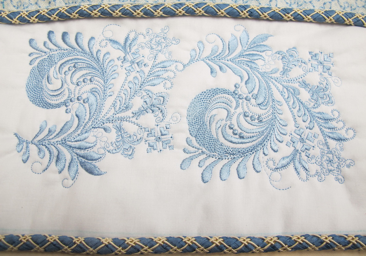It's Nice Machine Embroidery Designs by Stitchingart. Artistic flower Pattern Cushion