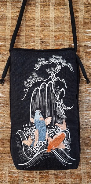 Spring of Life Machine Embroidery Designs by Stitchingart. Oriental designs with Koi fish, waterfall and blossom tree